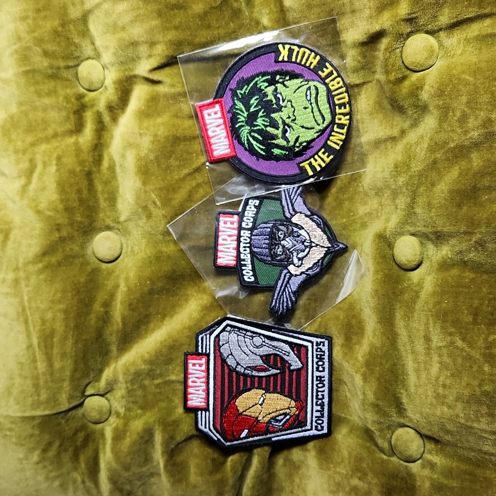 New in Package Loot Crate Collector Corps Collectable Marvel Patch Bundle of 3